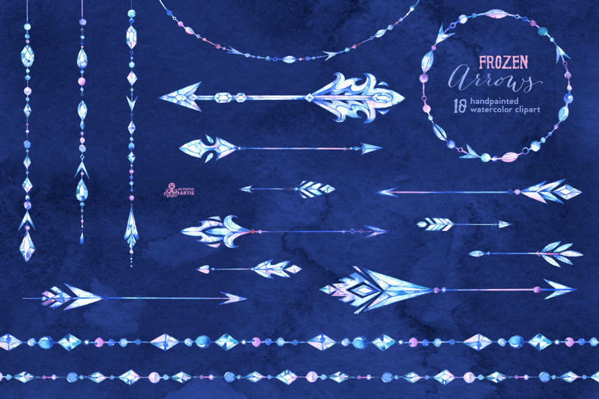 Frozen Arrows. Watercolor collection, an Object Graphic by OctopusArtis (Photo 2 of 4)