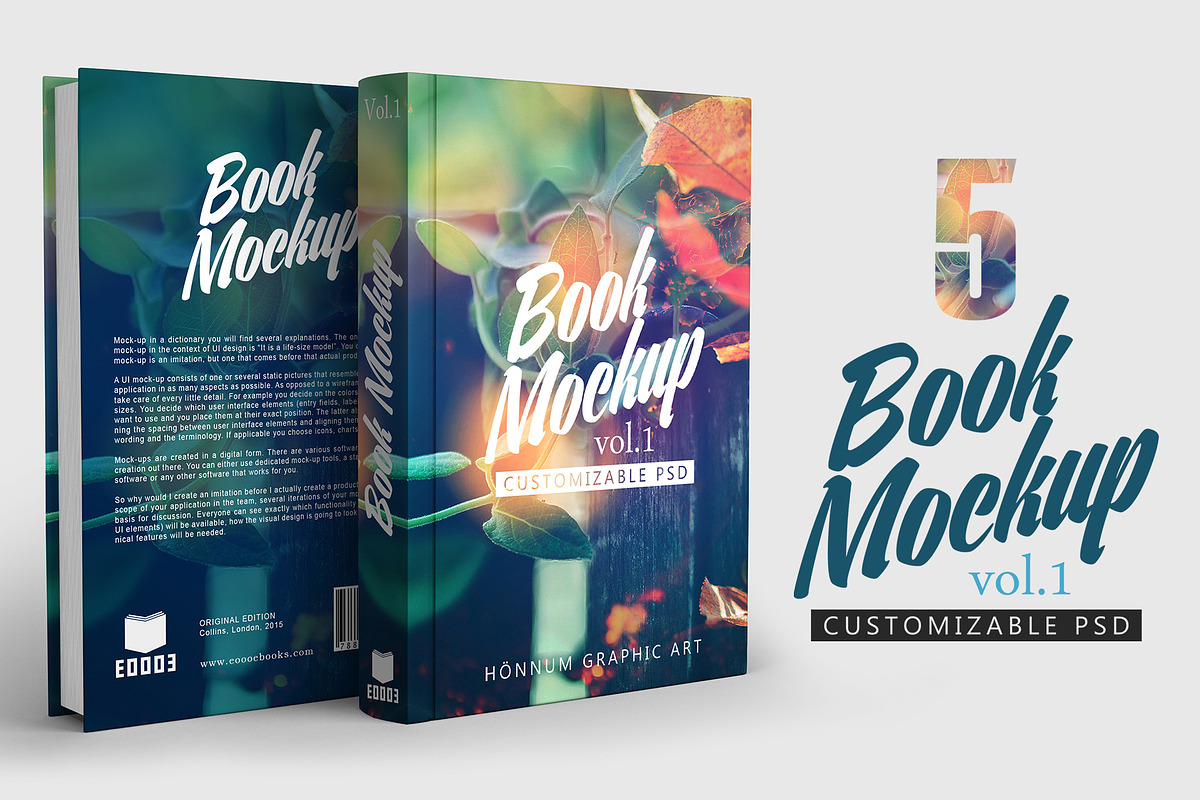 Book Mockup Vol 1, a Print Template by Honnum Graphic Art (Photo 1 of 13)