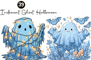 Iridescent Ghost Halloween Clipart, a Seasonal Illustration by DreamArtGraphic (Thumbnail 1 of 5)