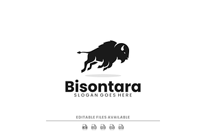 Bison Silhouette Logo Design, a Branding & Logo Template by Artnivora.Std