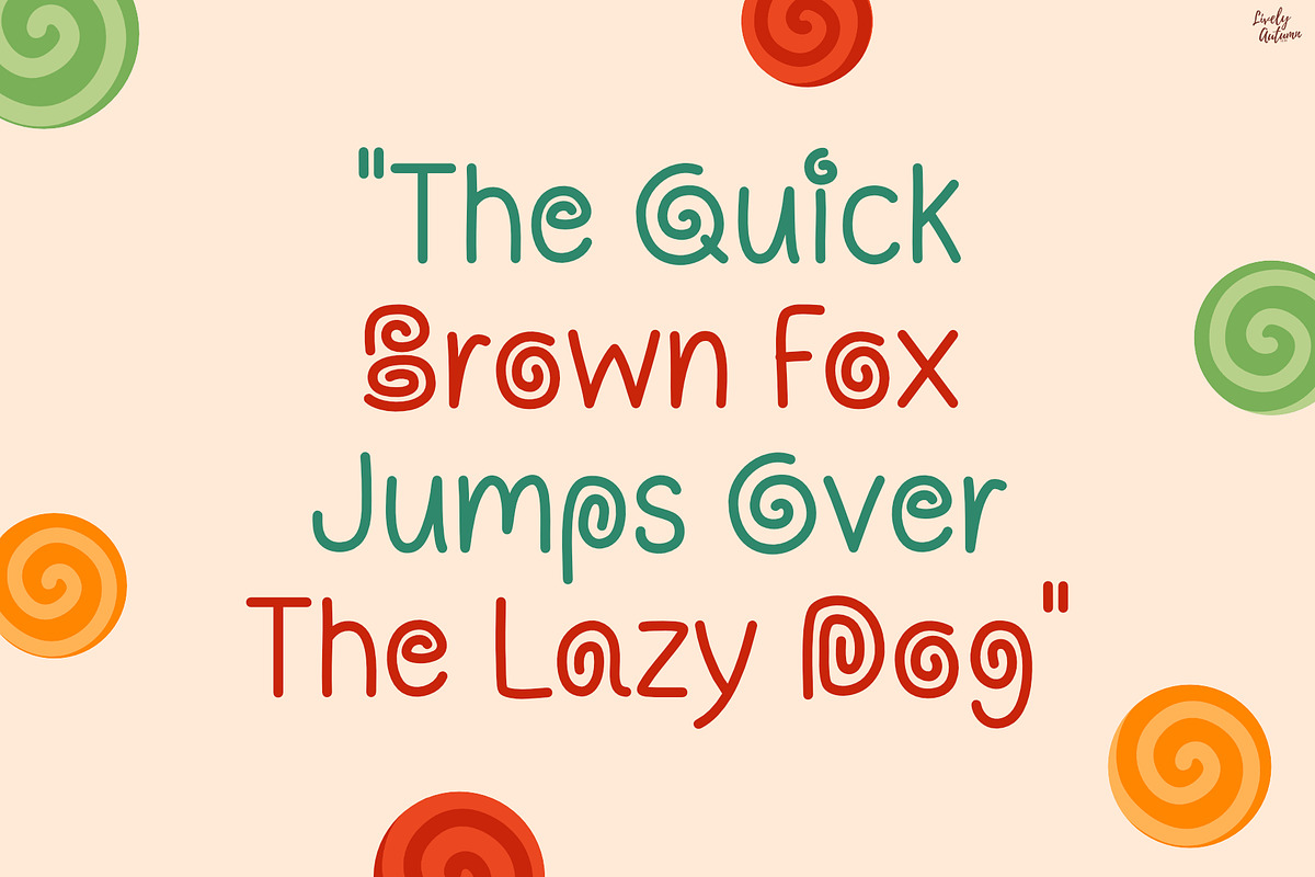 Candy Roll | Handwriting Font, a Handwritten Font by LivelyAutumn11.11 (Photo 4 of 5)