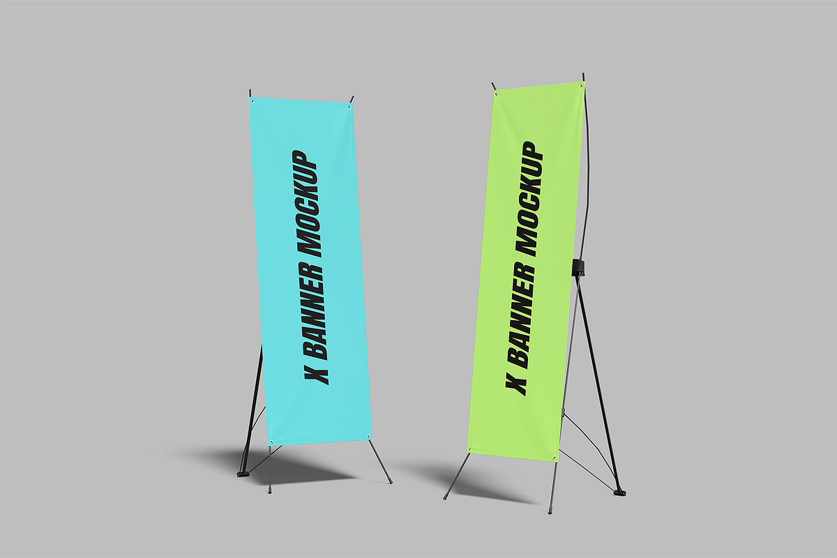 X Banner Mockup, an Advertising Mockup by Bangdastudio (Photo 4 of 4)