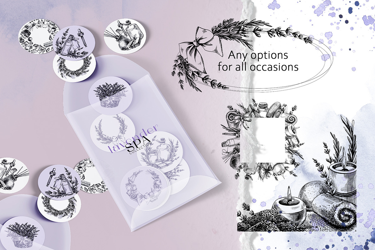 Cosmetics lavender SPA line clipart, an Illustration by NATASHA CHU (Photo 11 of 16)
