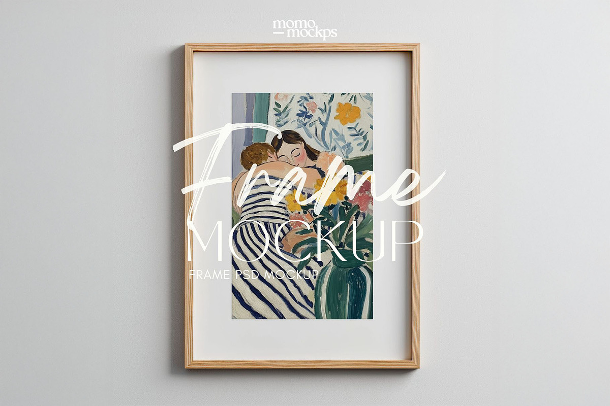 Wall Art Poster Frame Mockup | PSD, a Household Mockup by momomockps (Photo 1 of 7)