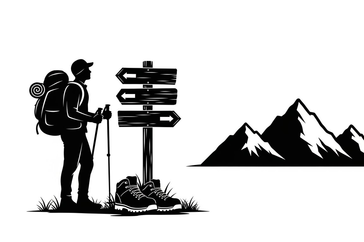 Hiking Adventure Silhouette Bundle, an Illustration by yasushie (Photo 27 of 51)