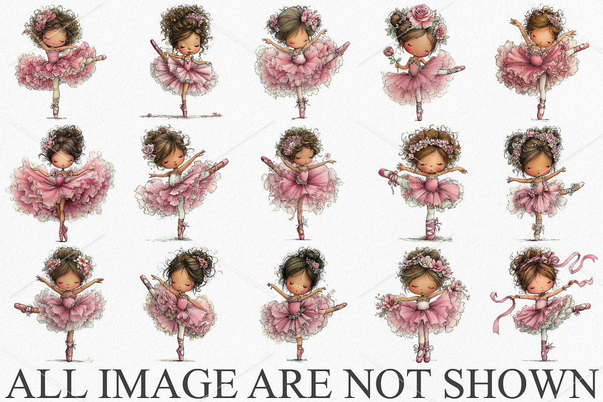 Whimsical Pink Ballerina Girl PNG, a Seasonal Illustration by Canvas Craft (Photo 4 of 7)