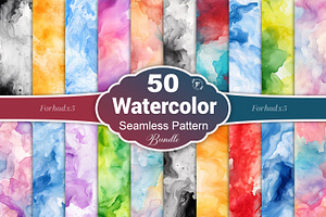 Watercolor Seamless Pattern, a Pattern Graphic by Forhadx5