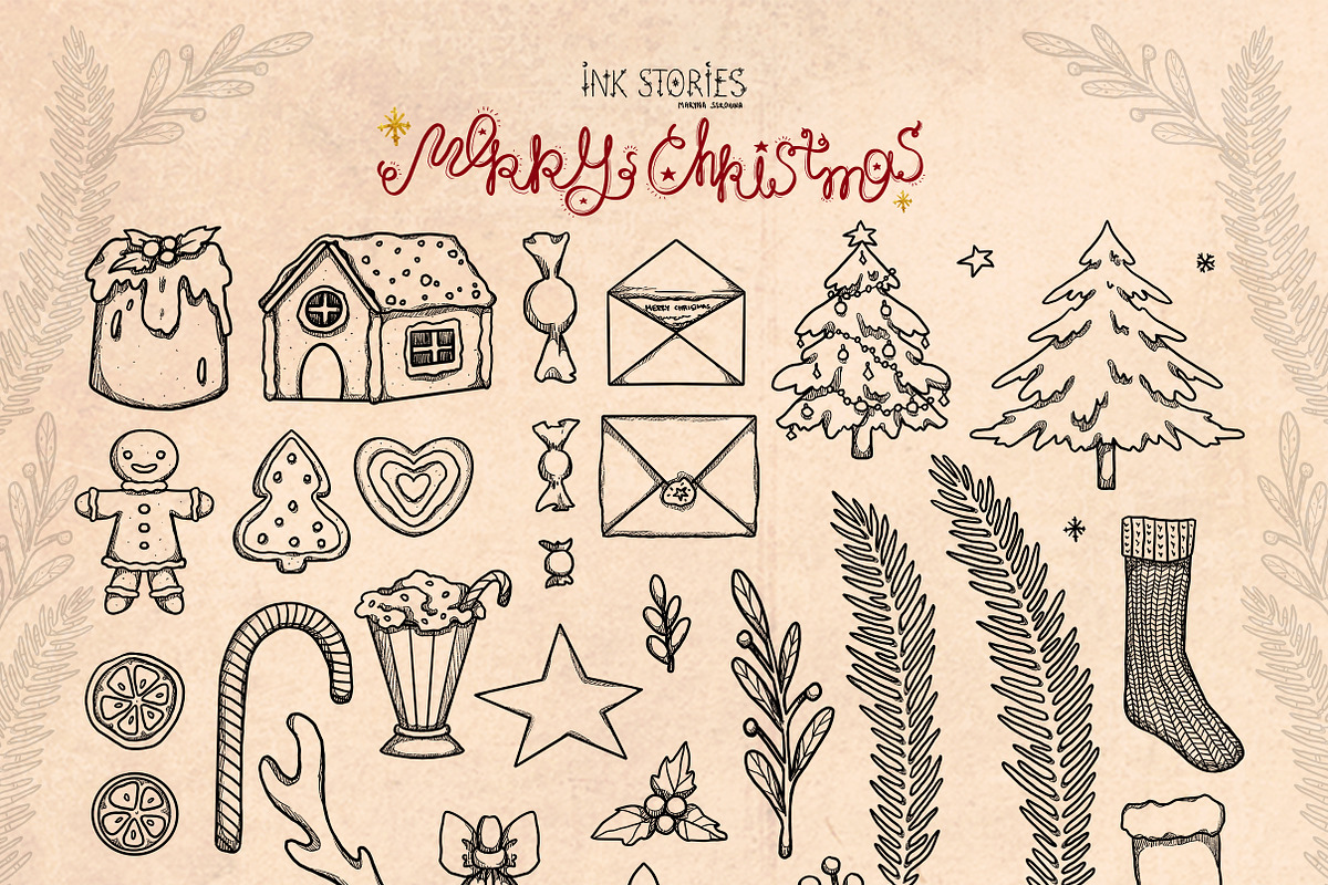 Merry Christmas, a Seasonal Illustration by Ink Stories (Photo 9 of 25)
