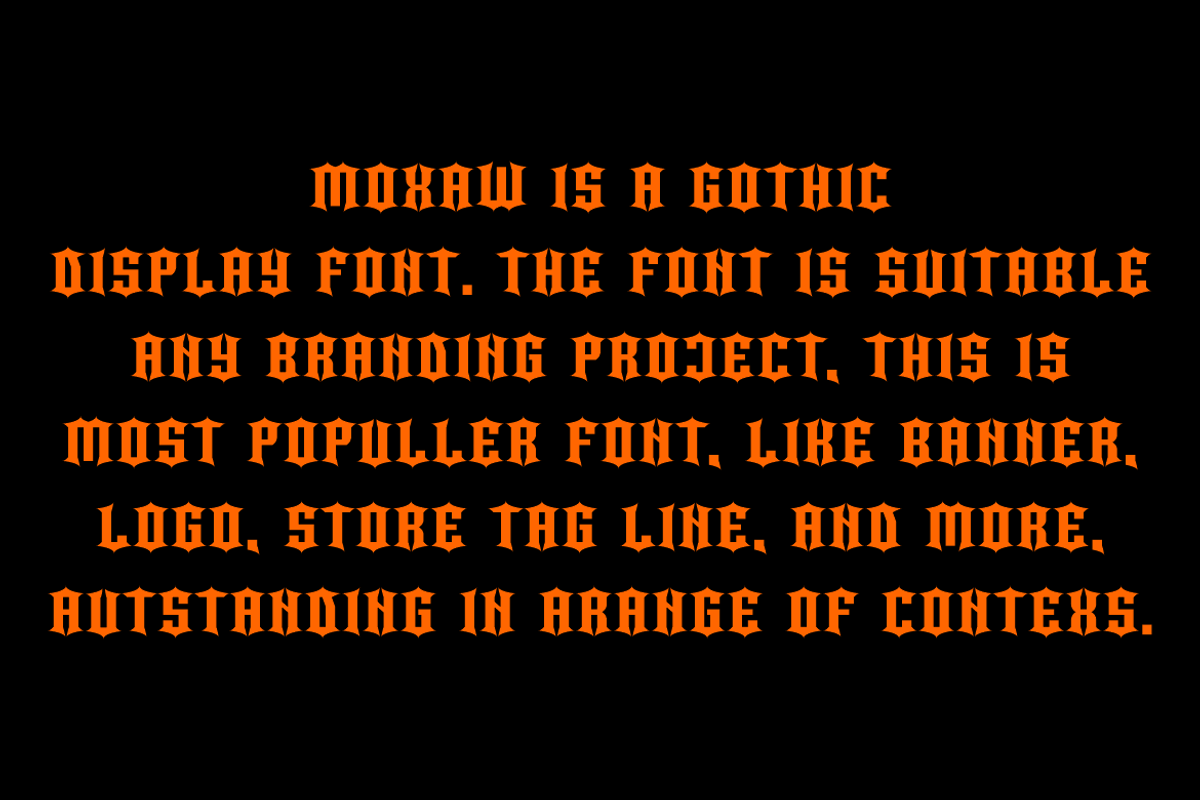 Moxaw - Gothic Font, a Blackletter Font by QR Design Studio (Photo 4 of 6)