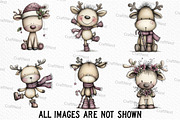 Christmas Santa & Reindeer Clipart, an Illustration by Craft Nest (Thumbnail 6 of 6)