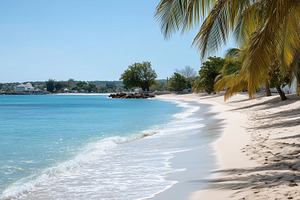Tropical white sand beach with, a Nature Photo by MistyDay