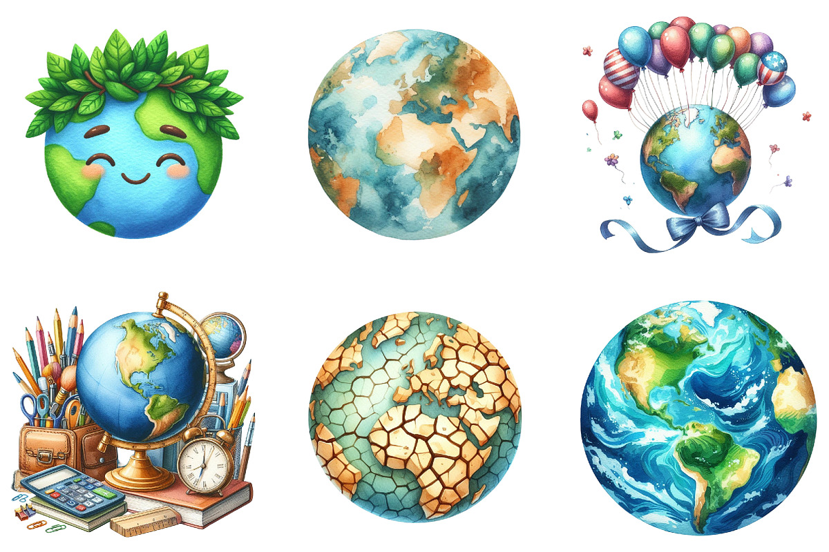 Earth Clipart PNG Free, an Illustration by DreamArtGraphic (Photo 5 of 6)