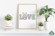 Cute Easter LOVE PNG, an Illustration by Craft Nest (Thumbnail 3 of 4)