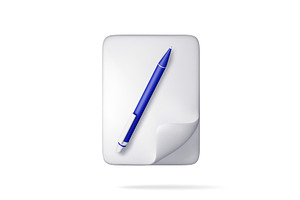 3d white blank paper page with blue, an Education Illustration by Abscent