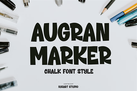 Augran Marker Font, a Sans Serif Font by Iqsiart Studio