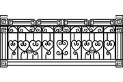 Luxury Scrollwork Iron Fence, an Object Graphic by Designer_Momina (Thumbnail 14 of 14)