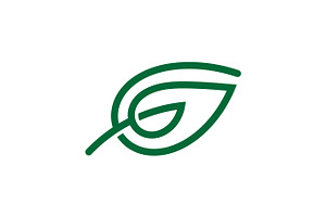 Letter G Leaf Line Logo