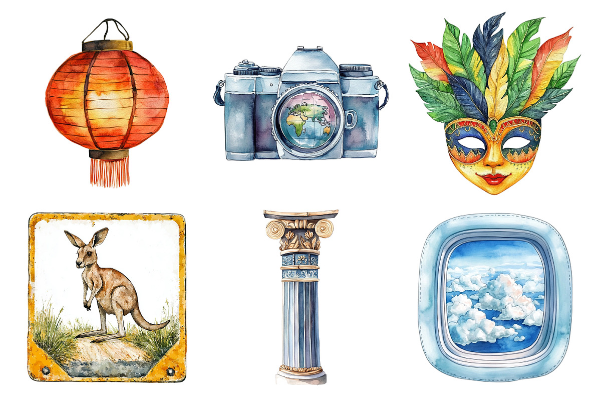 Adventure Around the World Clipart, an Illustration by Daily.Designs (Photo 3 of 5)