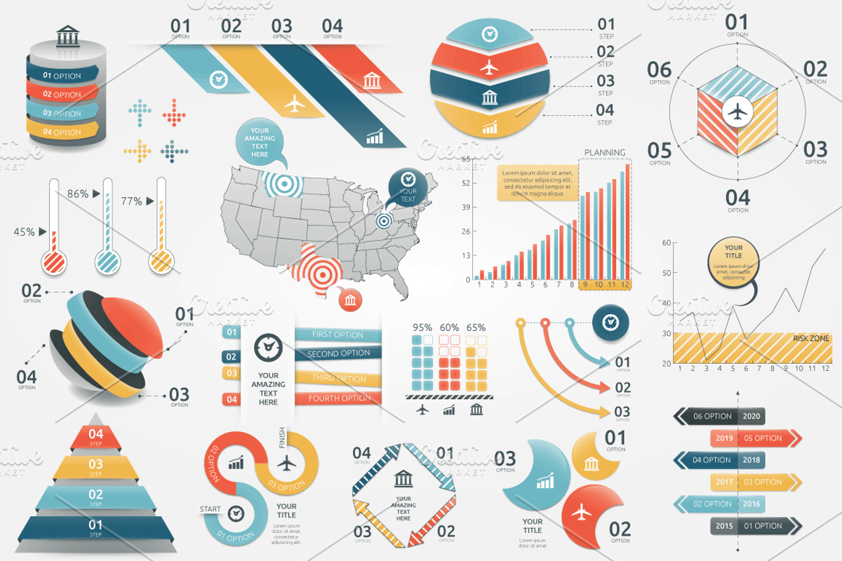 Infographic Elements Bundle, a Presentation Template by Infographic Paradise (Photo 3 of 7)