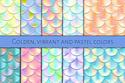 Holographic Mermaid Seamless Pattern, a Pattern Graphic by RabbitAndPencil (Thumbnail 2 of 3)