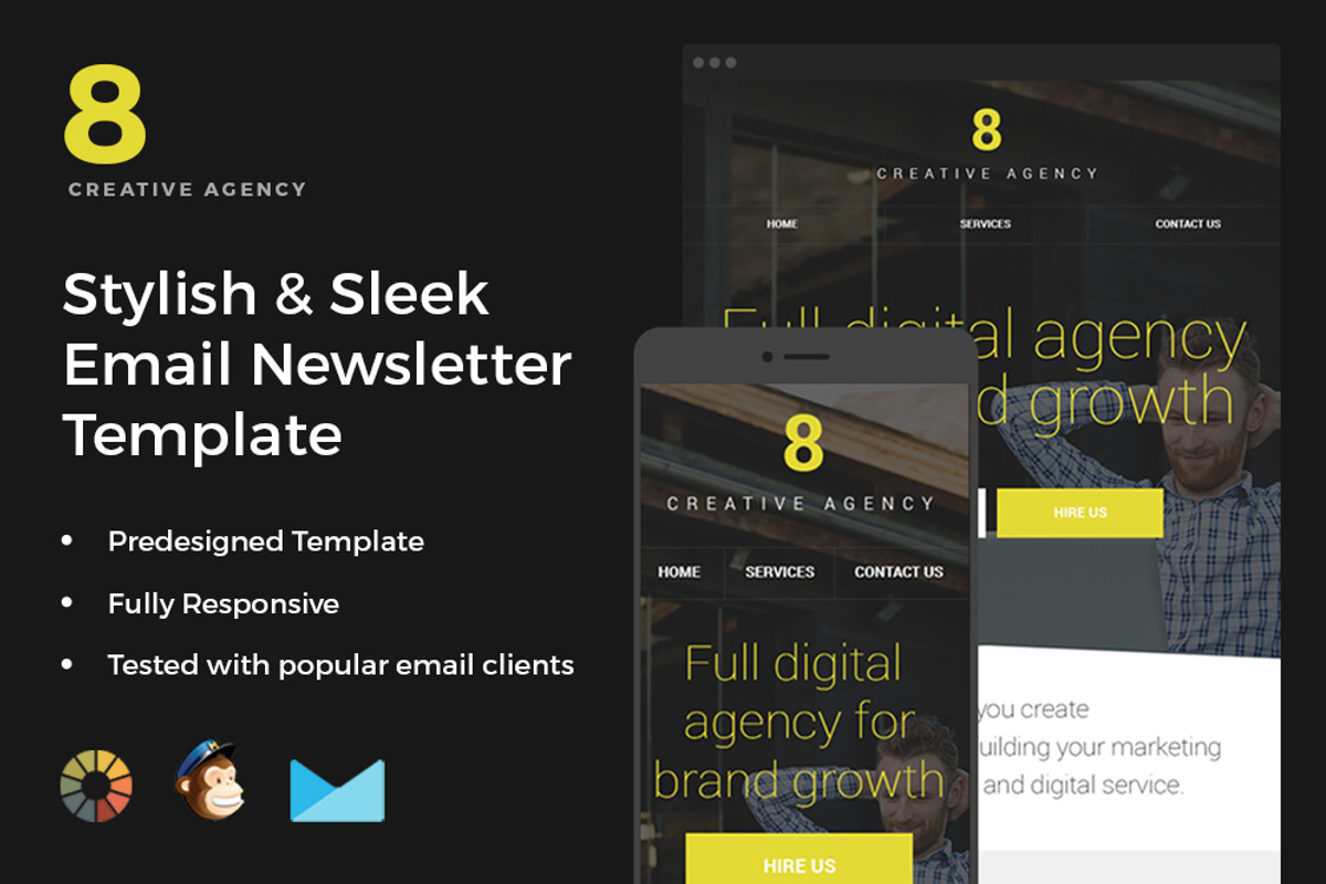 Creative Agency-Newsletter Template, an Email Template by ZippyPixels (Photo 1 of 4)