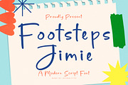 Footsteps Jimie, a Script Font by Integritype Studio (Thumbnail 1 of 15)