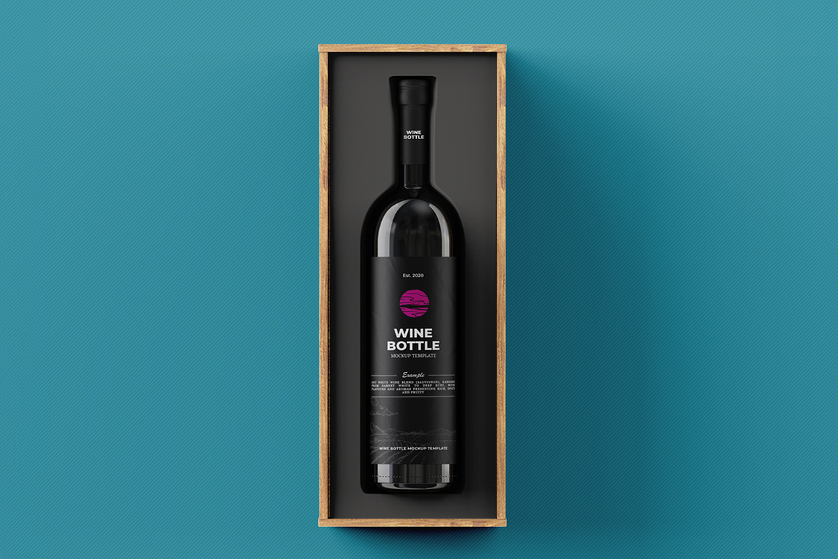Wine Gift Box Mockup, a Packaging Mockup by Se٧enStudio (Photo 2 of 2)