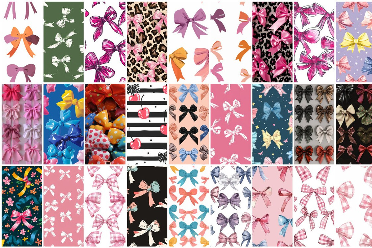 120 Bows Seamless Patterns, a Pattern Graphic by mkStudioLab (Photo 5 of 6)