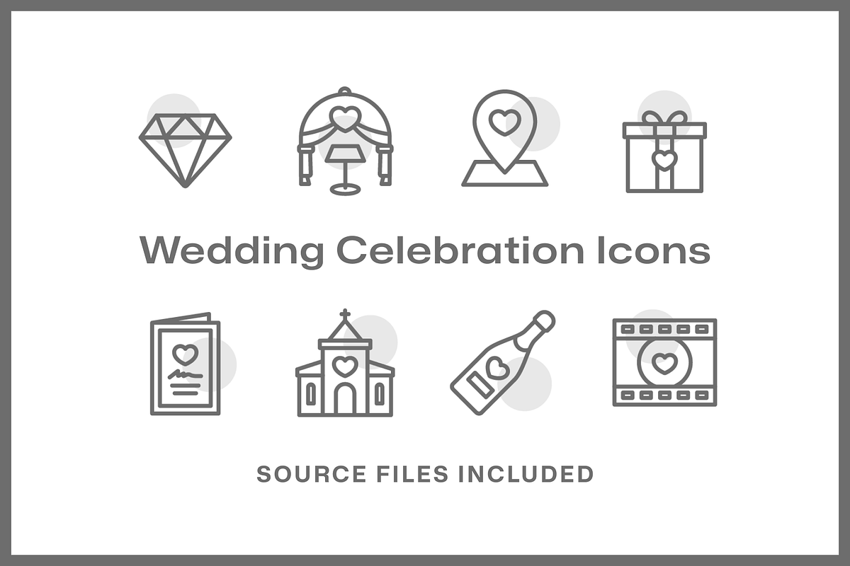 54 Wedding Celebration Icons, a Duotone Icon by Furnace (Photo 3 of 5)