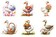Spring Goose Clipart PNG, an Illustration by Designking (Thumbnail 5 of 5)