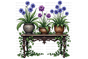 Potted Gothic Plants, a Decorative Illustration by Bloom Craft Creations (Thumbnail 9 of 12)
