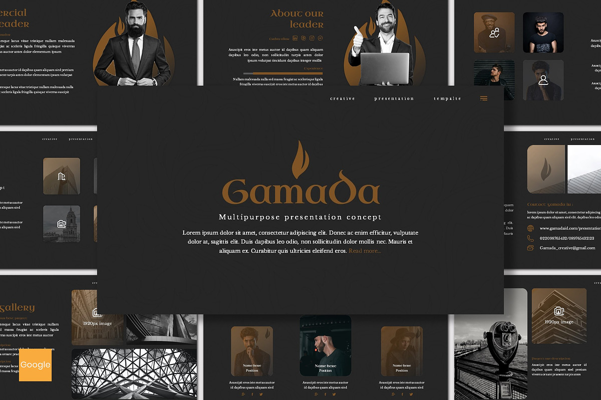 Gamada - Google Slides Template, a Presentation Template by inspirasign