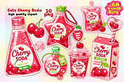 Cute Cherry Soda Clipart PNG, a Food Illustration by K.JackArtwork (Thumbnail 1 of 4)