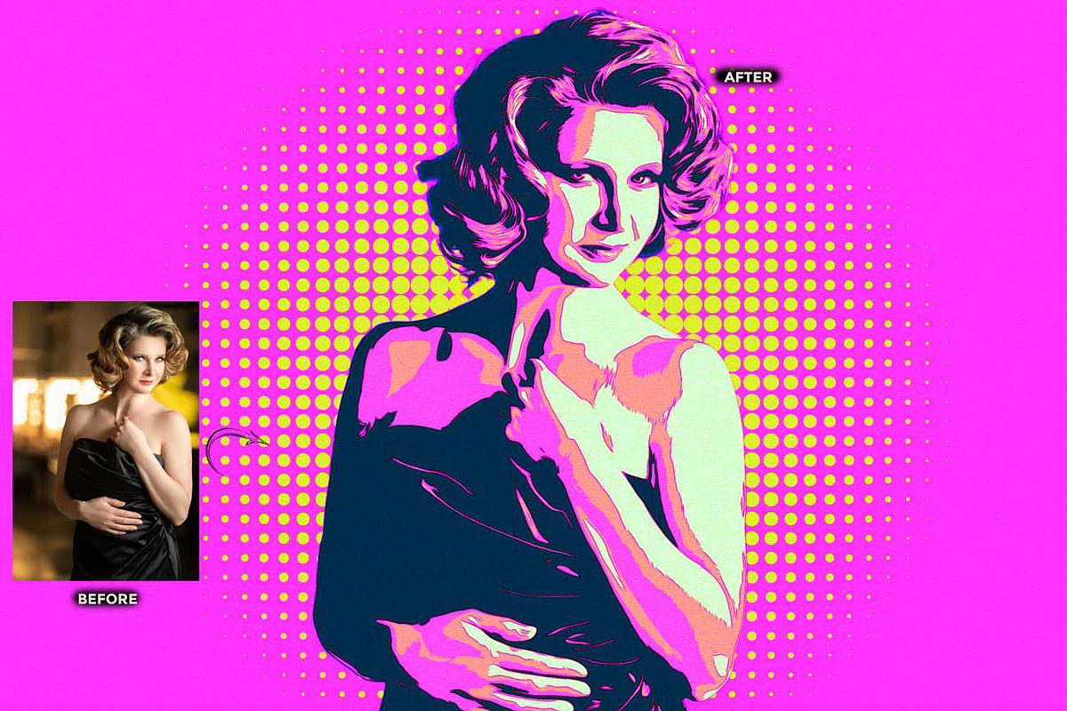 VECTOR PAINT FUSION FX Ps ACTION, an Action Add-On by Studio Retouch (Photo 2 of 11)