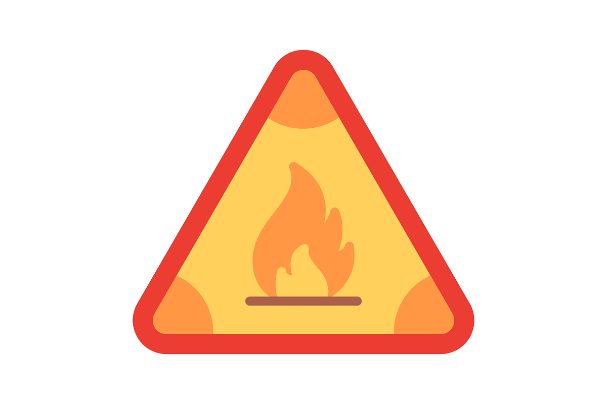Fire Sign Flat Icon, a Duotone Icon by Pexelpy (Photo 2 of 2)