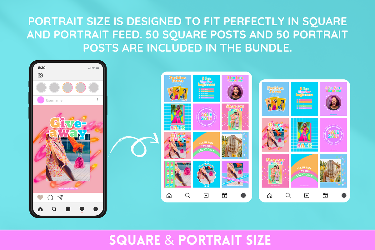 Bold & Bright Instagram Templates preview 2