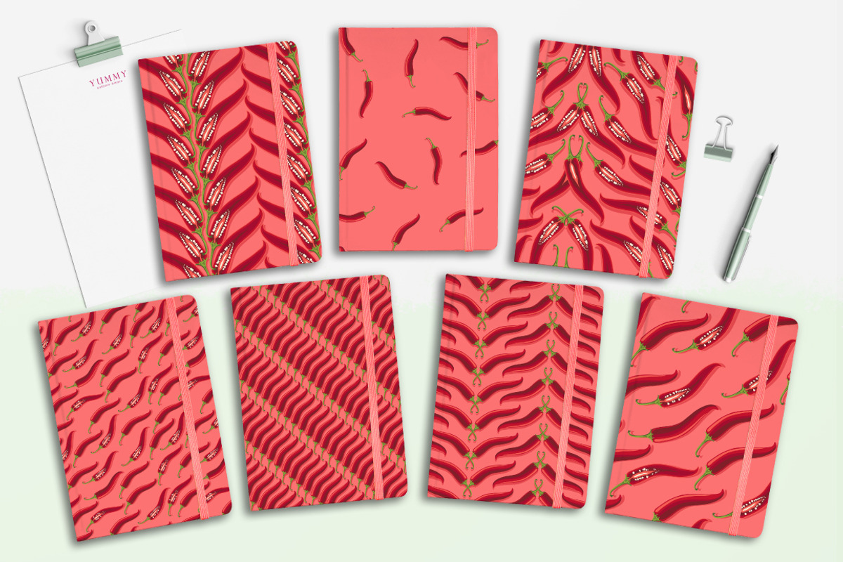 Hot pepper - Set 2, a Pattern Graphic by Yummy (Photo 7 of 13)