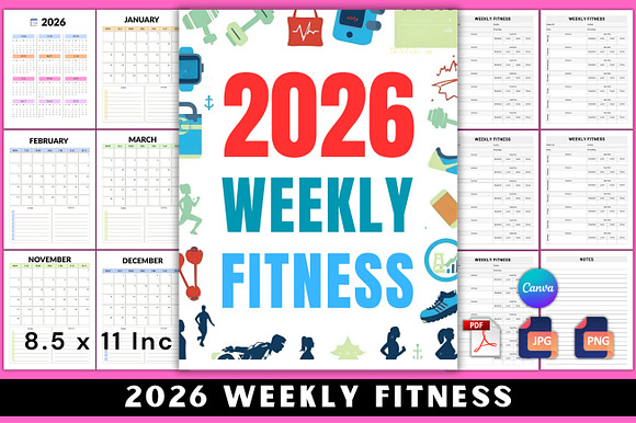 2026 Weekly Fitness Planner preview 8