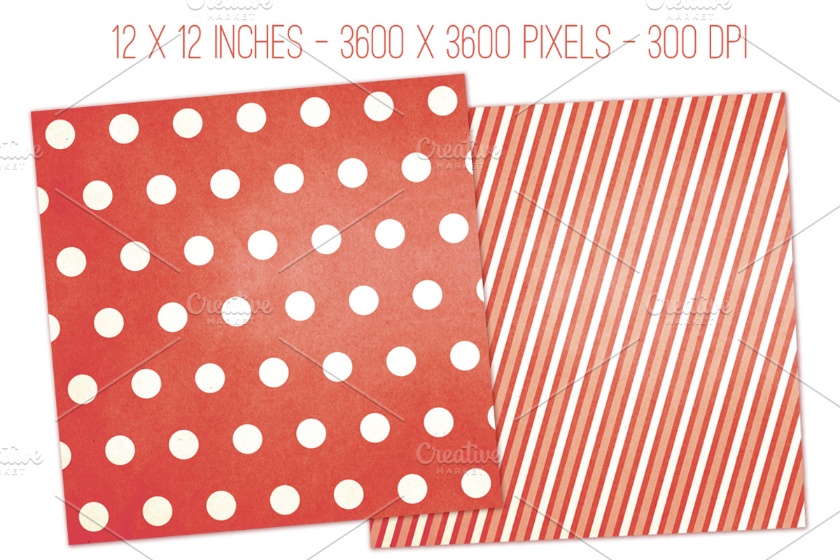 Vintage Cherry 14 Pattern Set preview 2