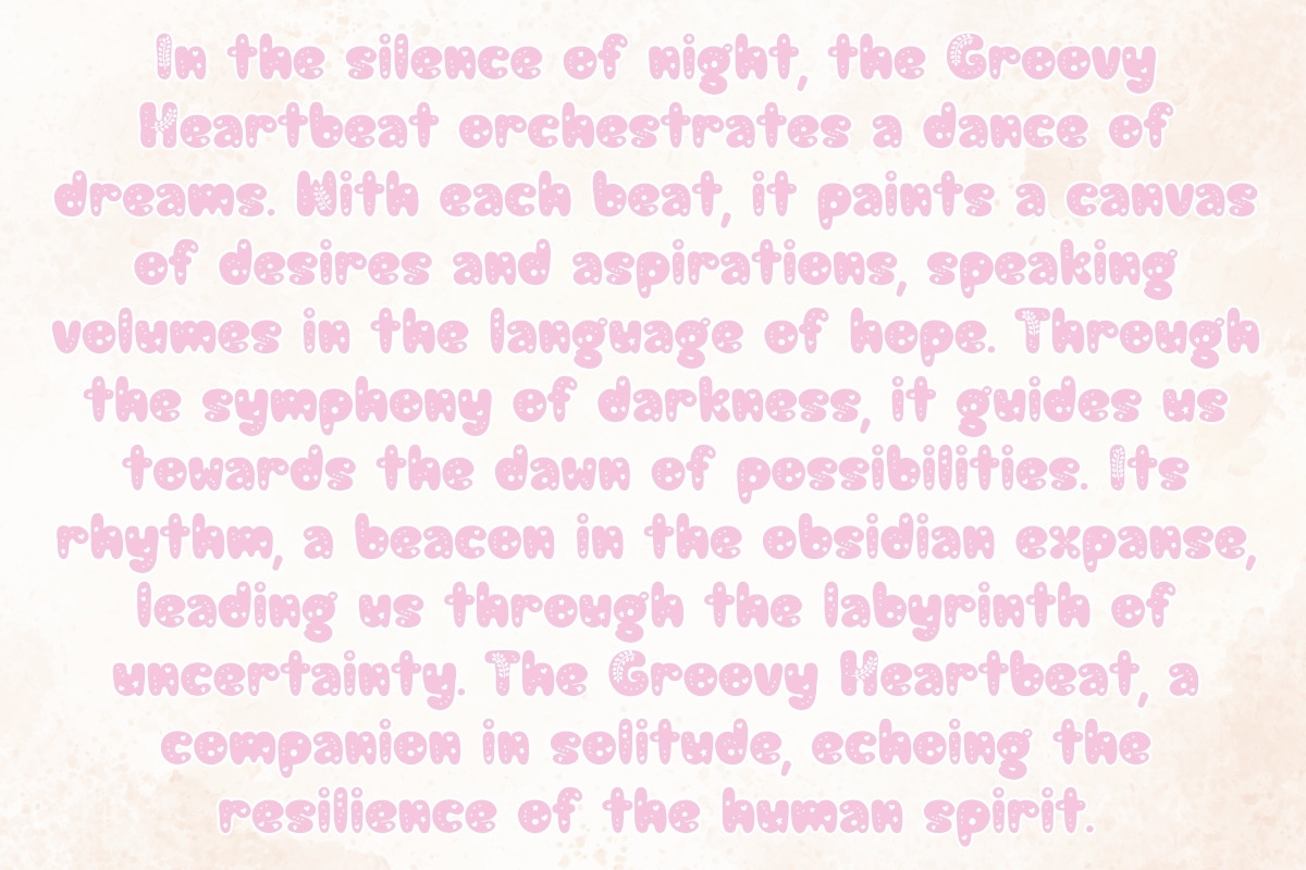 Groovy Heartbeat - Handwritten, a Handwritten Font by Charmingbear59.design (Photo 3 of 5)