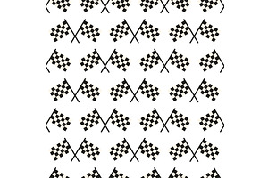 Start finish flags seamless pattern, a Sport Illustration by LadadikArt