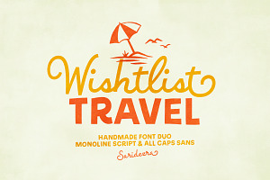 Wishlist Travel - Handmade Font Duo