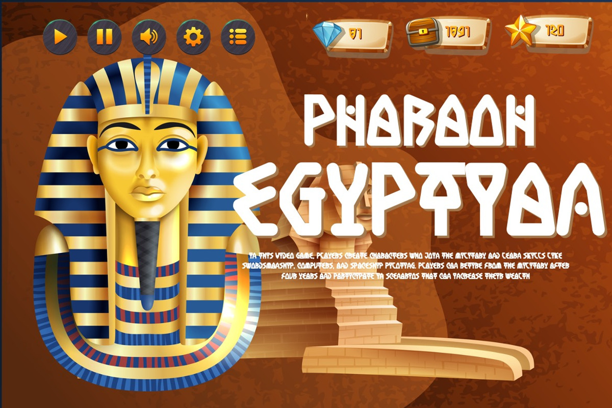 Tukamenh - Egypt Gaming Font, a Sans Serif Font by Dhabee (Photo 11 of 14)