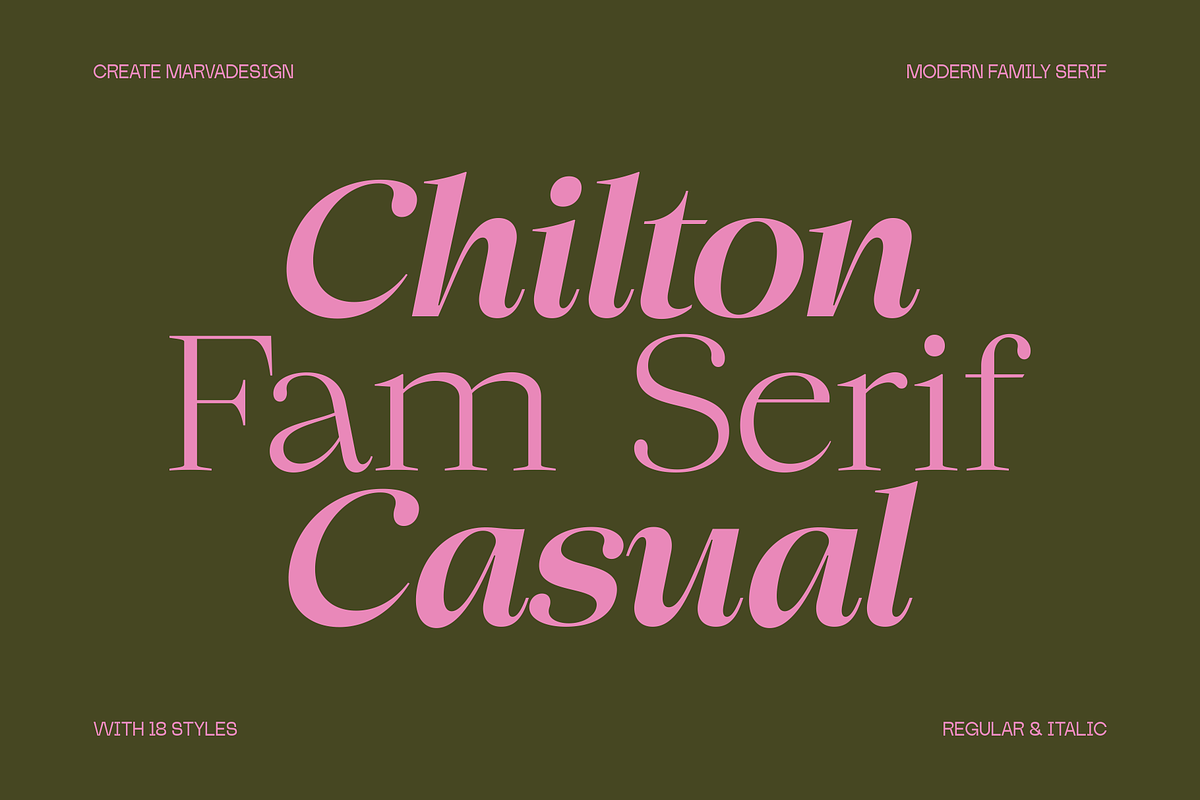 Chilton - Family Serif, a Serif Font by Marvadesign (Photo 1 of 12)