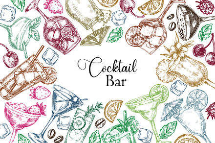 Large set of Alcoholic Cocktails, a Graphic by made by Tanya
