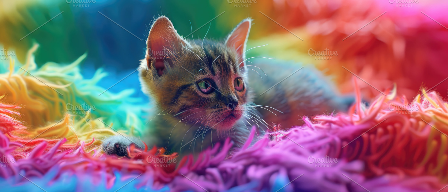 Digital art of a vibrant, multicolor, a Photo by LOGOCREATIVE