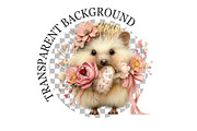 Whimsical Easter Hedgehog Clipart, a Seasonal Illustration by Rose Art (Thumbnail 5 of 6)