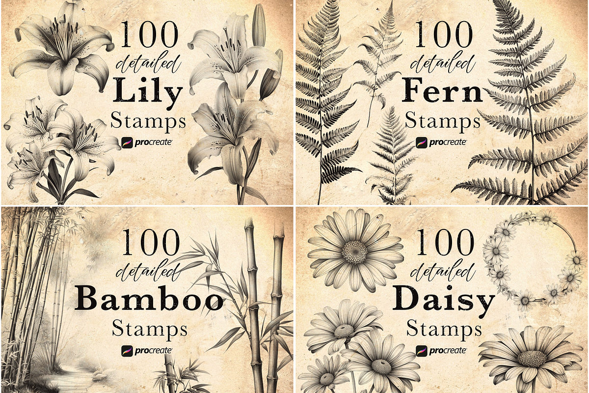 2000 Botanical Lover Stamp Brushes, a Brushes & More by CreativeProBrushes (Photo 5 of 6)