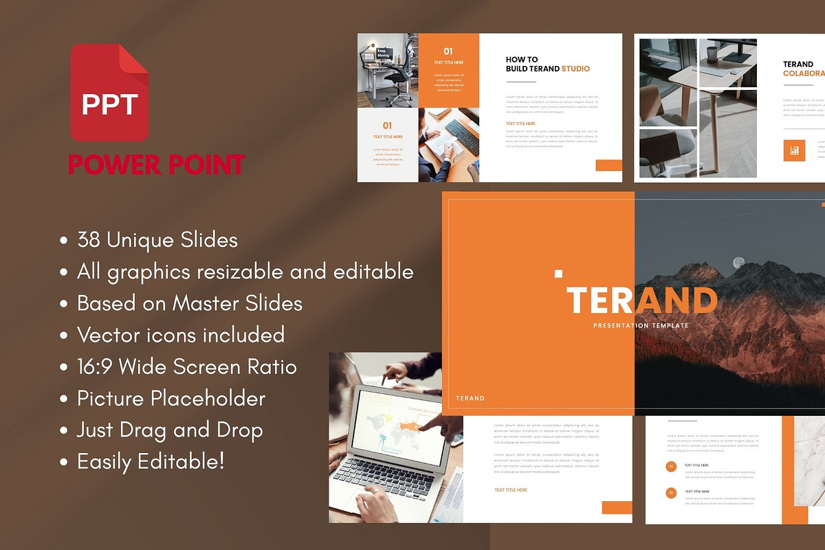 TERAND Business PowerPoint Template, a Presentation Template by Rizki Herdian (Photo 1 of 6)