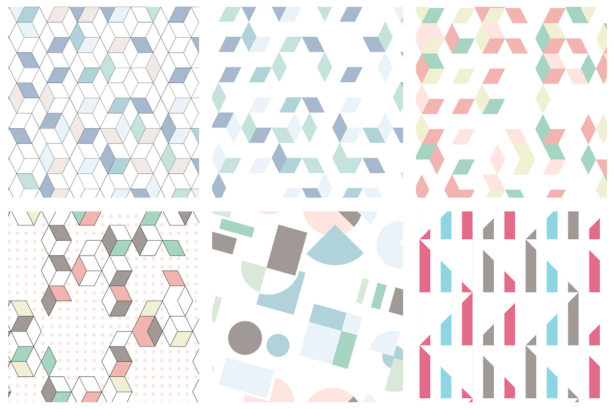 Shape patterns, a Pattern Graphic by ItsDianaDesign (Photo 2 of 9)